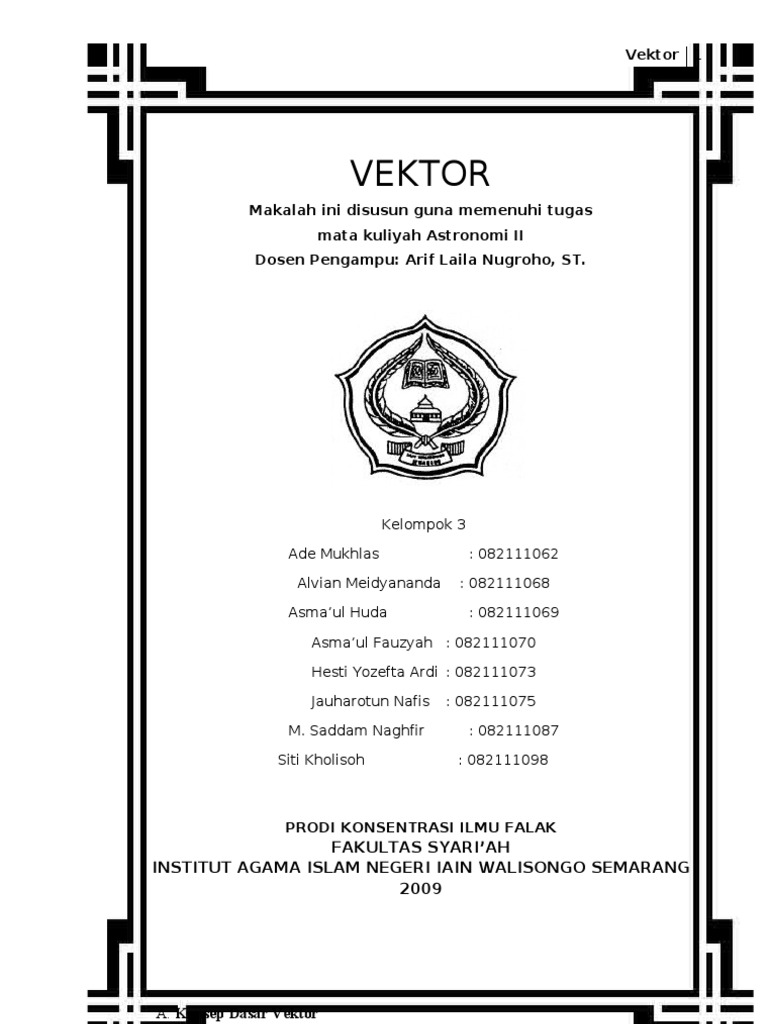 Makalah Vektor Fisika Contoh Makalah