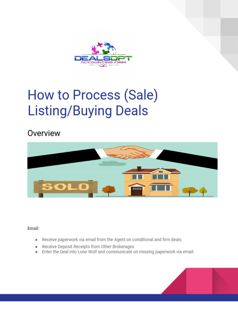 Training Copy of Processing Listing - Buying Deals | PDF | Banks | Receipt