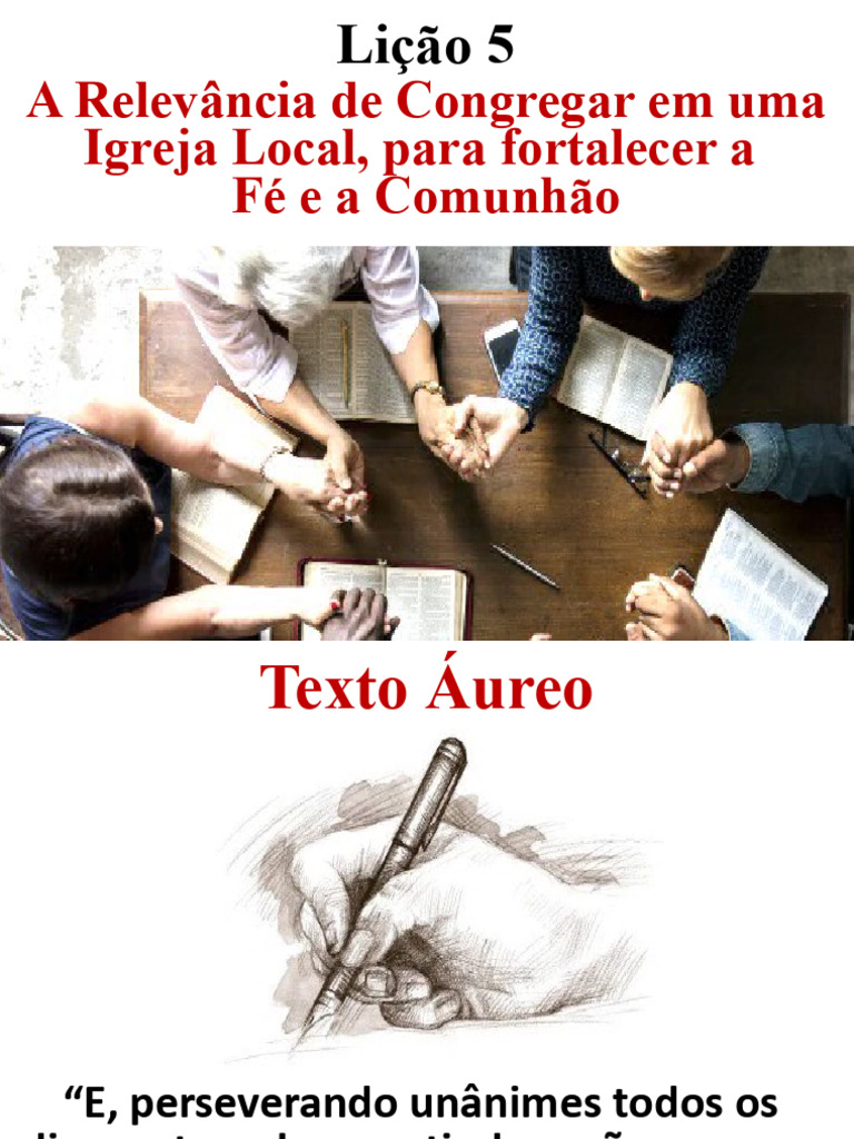 Importância de Congregar na Igreja | PDF | Igreja cristã | Eucaristia
