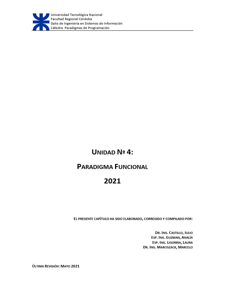 Paradigma Funcional en Programación | PDF | Programacion Funcional ...