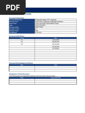Cloud PTP Config Workbook - Expenses