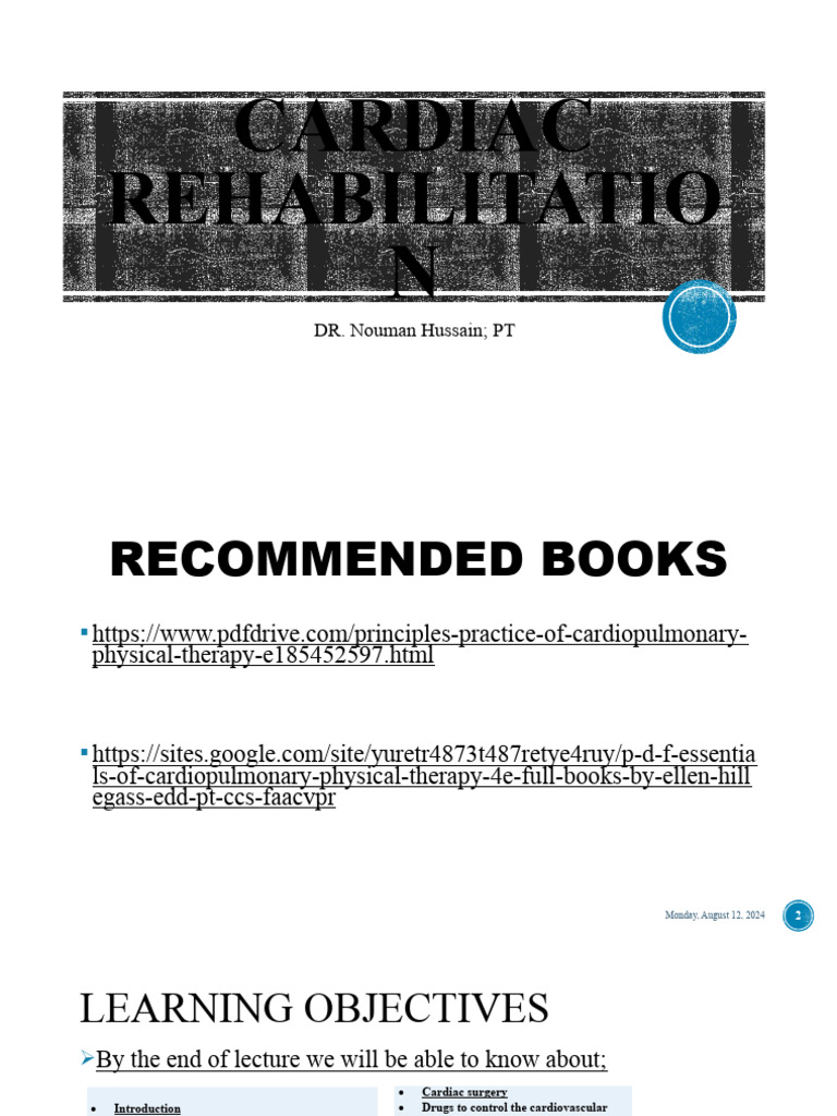 Cardiac Rehab: Boosting Metabolic Health | PDF | Coronary Artery ...