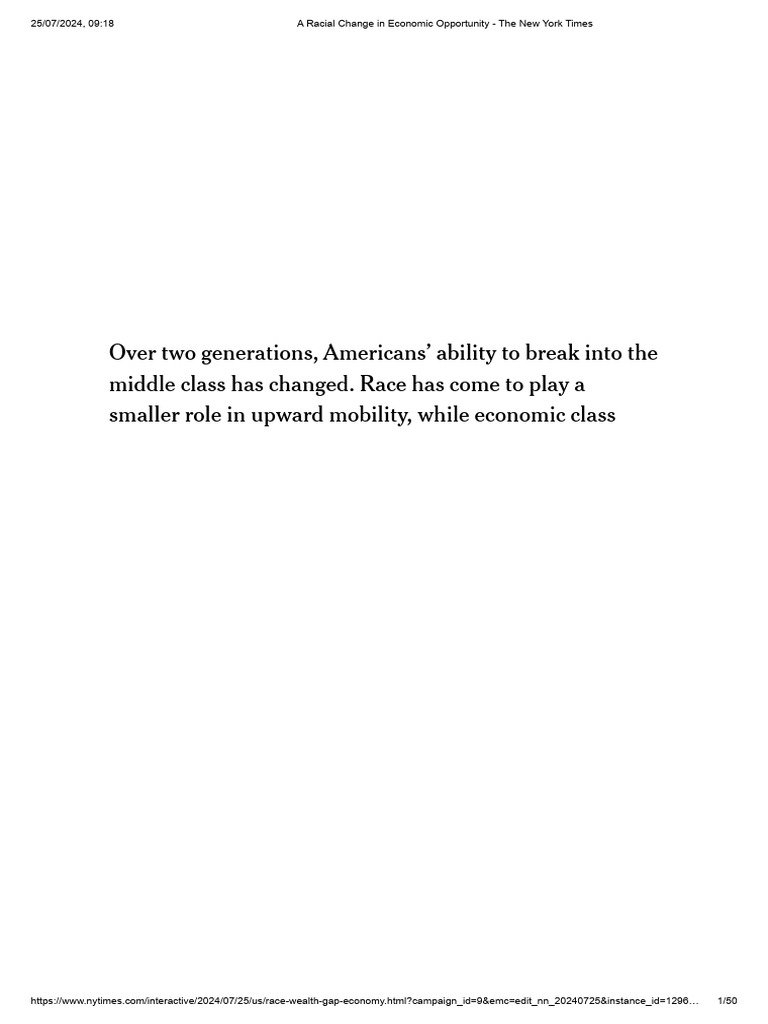 Racial Shifts in Economic Mobility | PDF | Poverty | Poverty & Homelessness