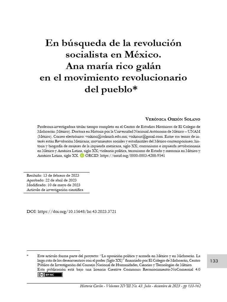 Ana María Rico Galán y el MRP en México | PDF | México | Cuba
