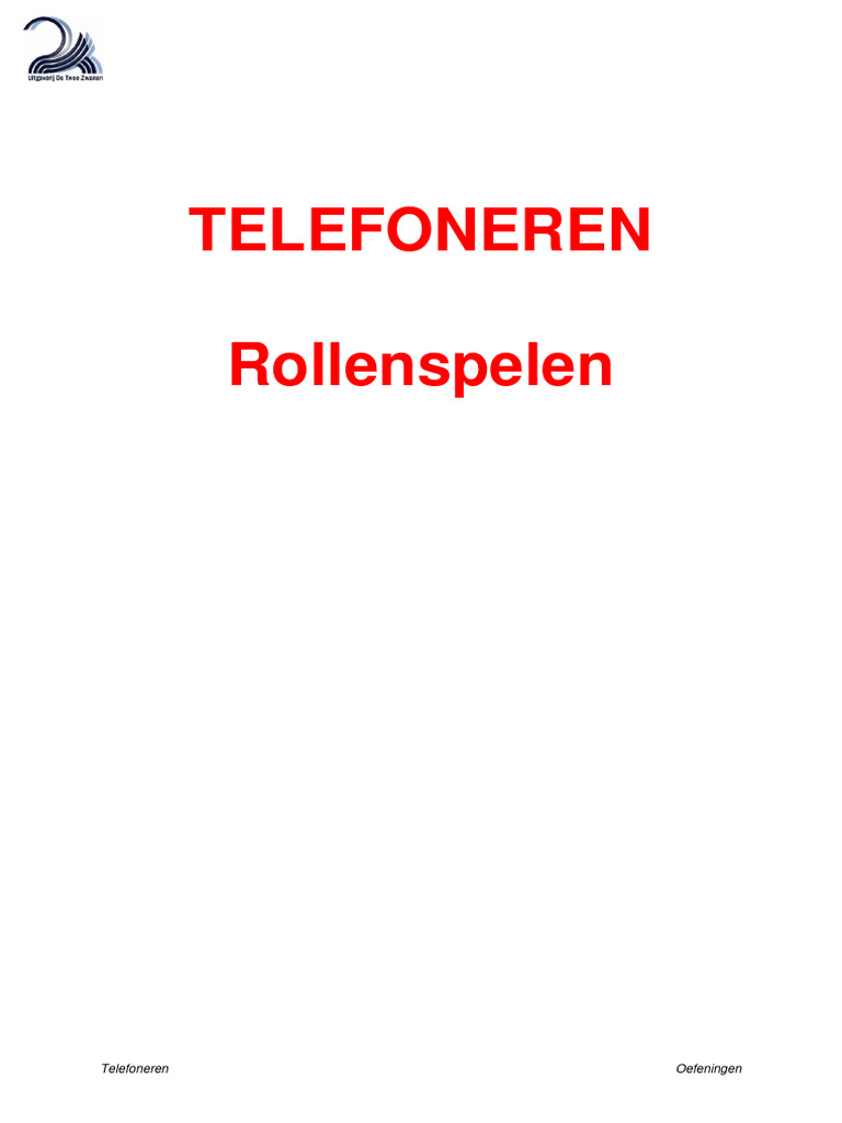 Telefoneren Rollenspelen | PDF