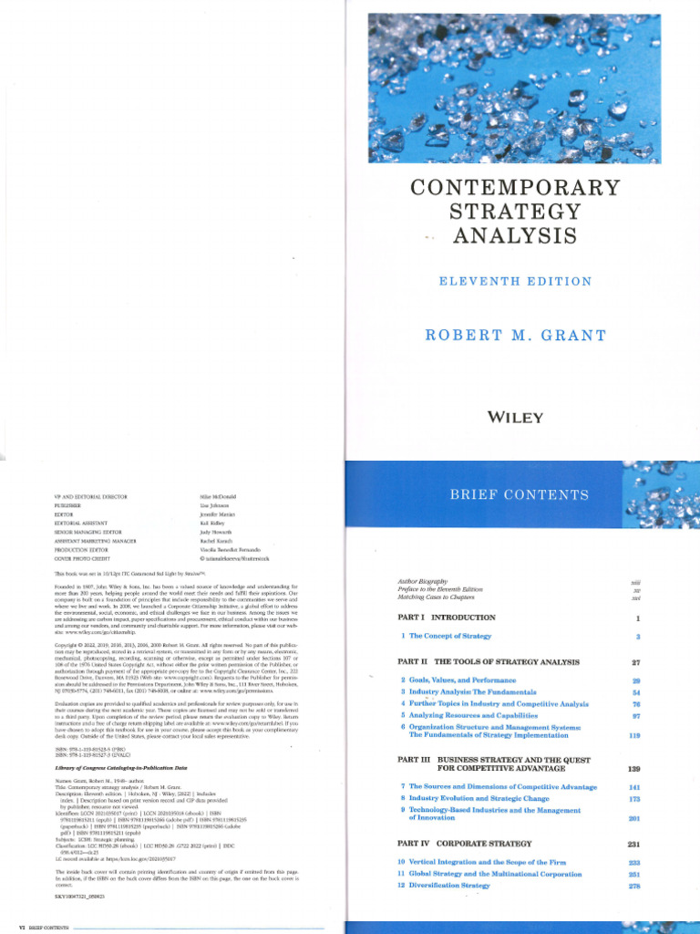 Contemporary Strategy Analysis 第11版 Contemporary Strategy Analysis | PDF