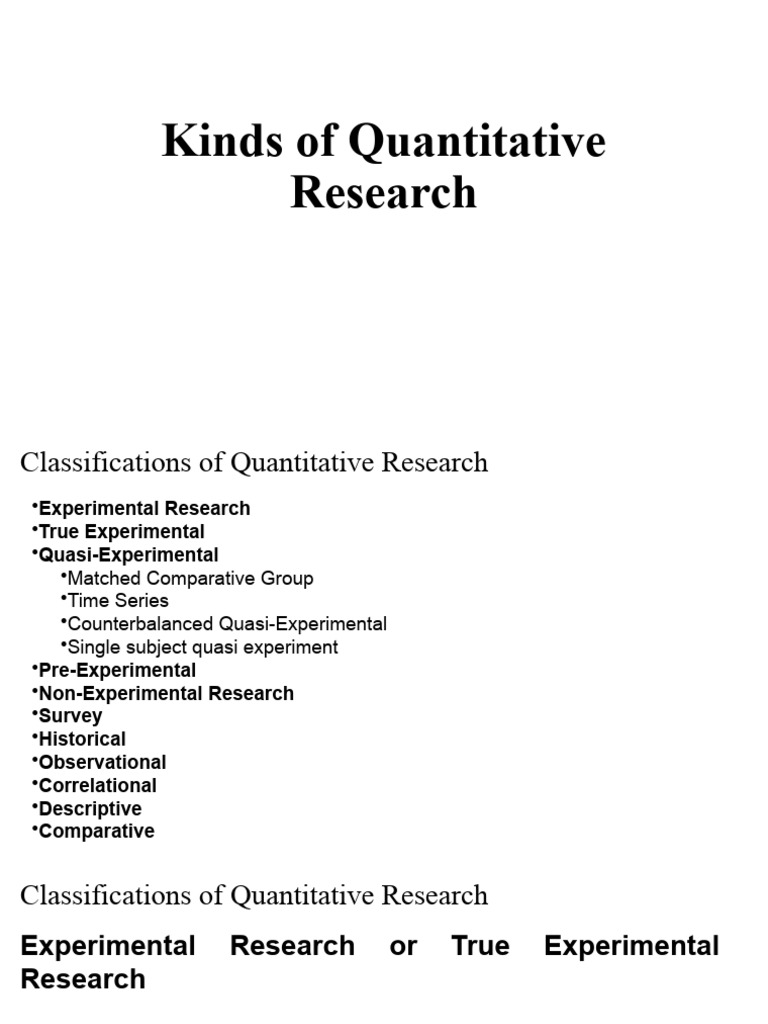 LIST OF QUANTITATIVE RESEARCH METHODS visual data 7