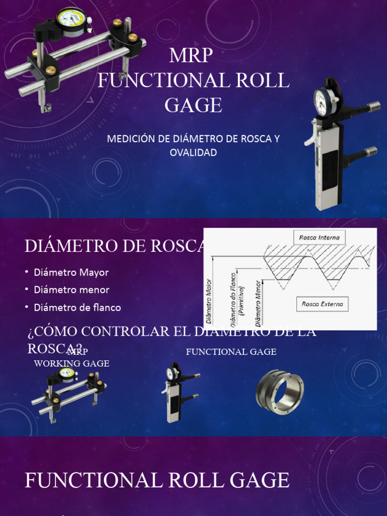 MRP Functional Roll Gage: Medición de Diámetro de Rosca Y Ovalidad ...