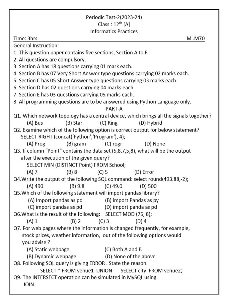Ip p2 class 12 2023 24 pdf sql string computer science 
