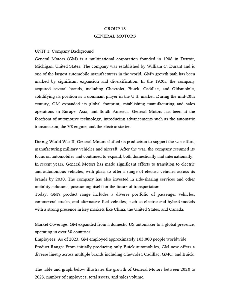 General Motors Pdf General Motors Electric Vehicle