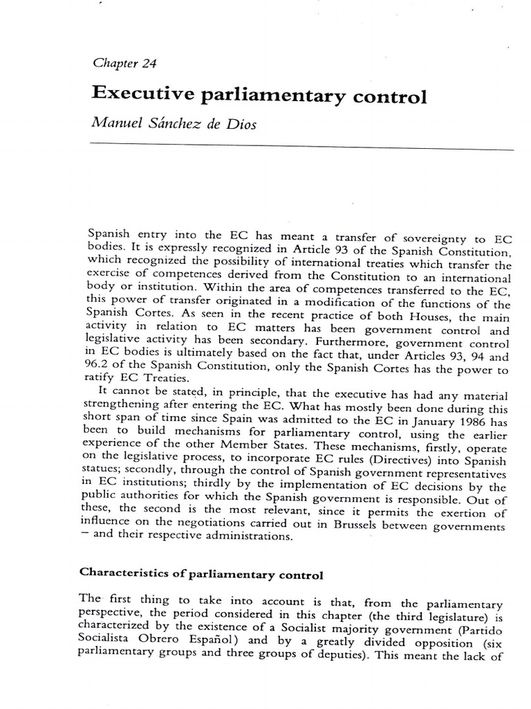 862 2019-12-01 Sanchez Executive Parliamentary Control | PDF ...