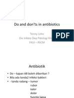 Do and don’ts in antibiotics-dr. Tonny