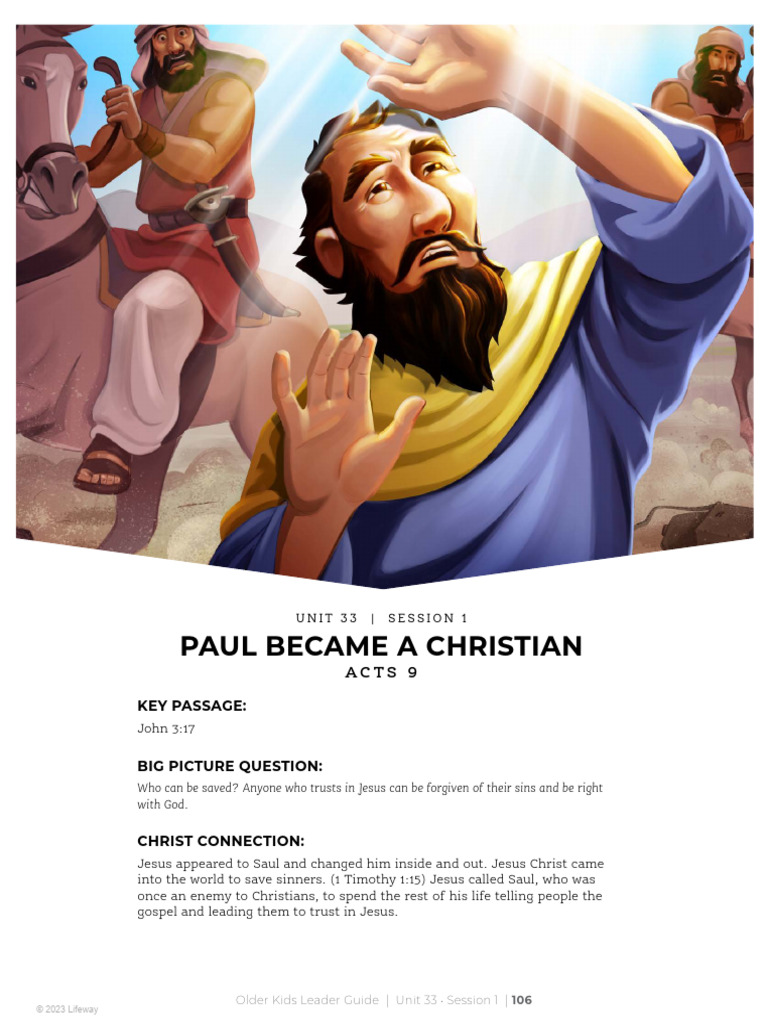 Paul’s Conversion: A Gospel Transformation | PDF | Paul The Apostle | Jesus