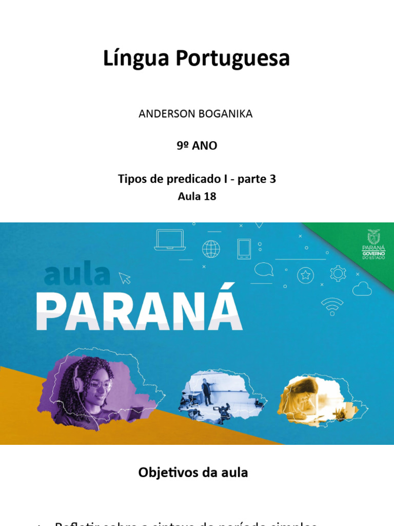 Tipos de Predicado na Língua Portuguesa | PDF | Assunto (gramática ...