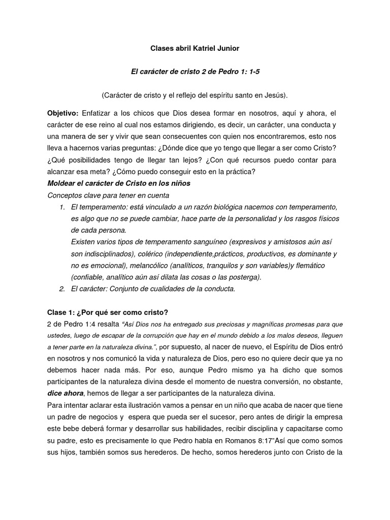 Formando el carácter de Cristo en niños | PDF | Cristo (título ...