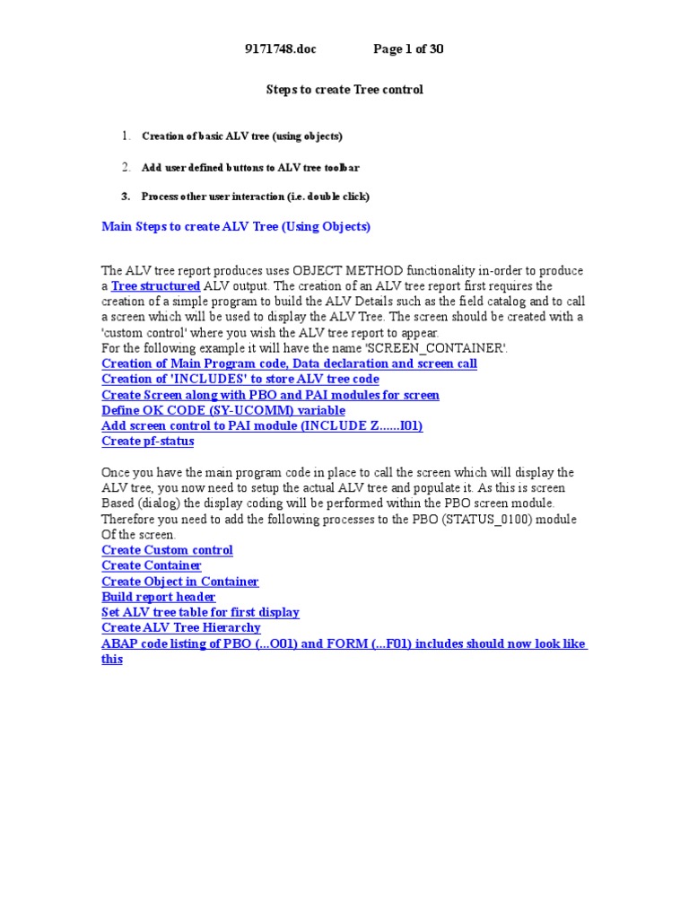 Steps To Create Tree Control | PDF | Computer Data | Computer Programming