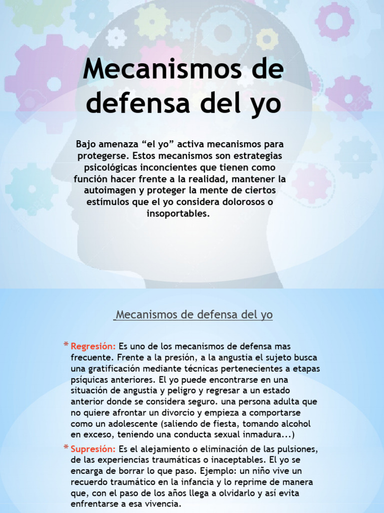 Mecanismos de Defensa Del Yo | PDF | Sicología | Ciencias del ...