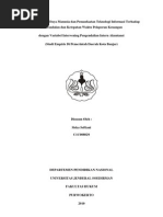 Download Pengaruh Sumber Daya Manusia Dan Pemanfaatan Teknologi Informasi Terhadap Keterandalan Dan Ketepatan Waktu Pelaporan Keuangan by Siska Seftiani SN75845137 doc pdf