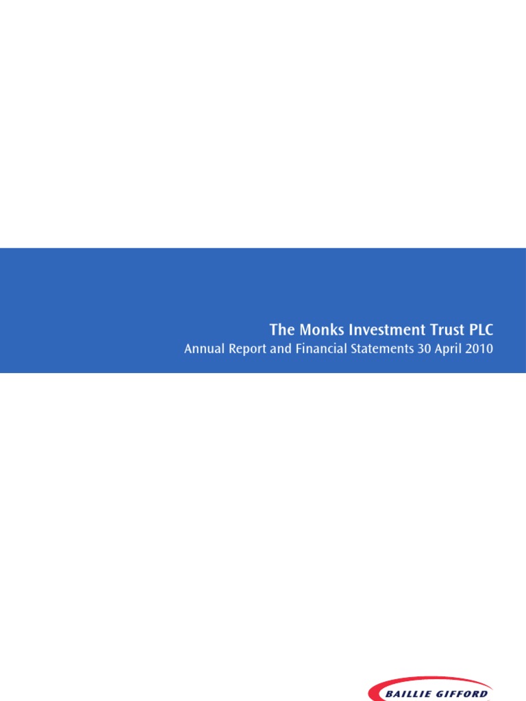 The Monks Investment Trust PLC PDF Bonds (Finance) Dividend