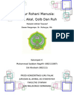 MAKALAH AKHLAK TASAWUF SitiQ Unsur Rohani Manusia. Nafs, Akal, Qolb Dan Ruh