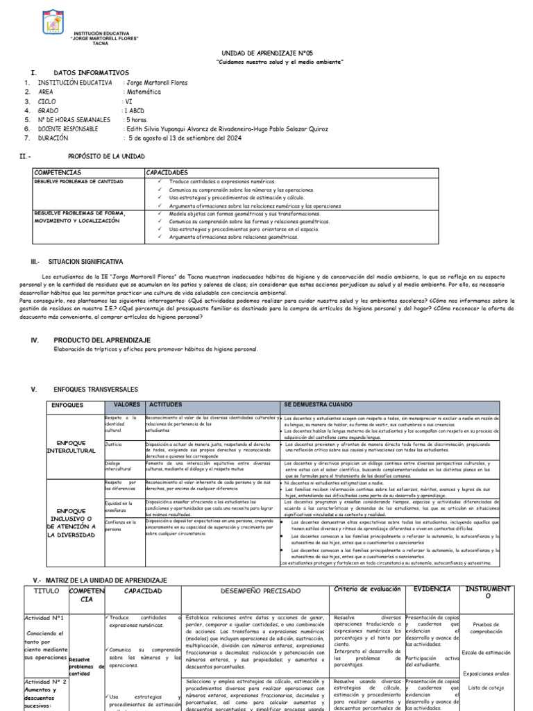 Unidad 5 | PDF | Enseñando | Aprendizaje