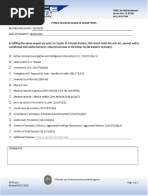 Stephan Sterns - Documents Released by North Port PD Regarding The Investigation Into Madeline Sotos Murder