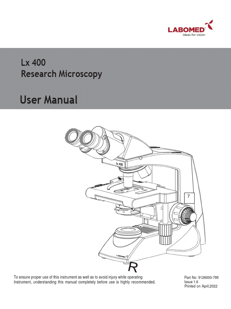 Lx 400 Research Microscope Manual | PDF | Ac Power Plugs And Sockets ...