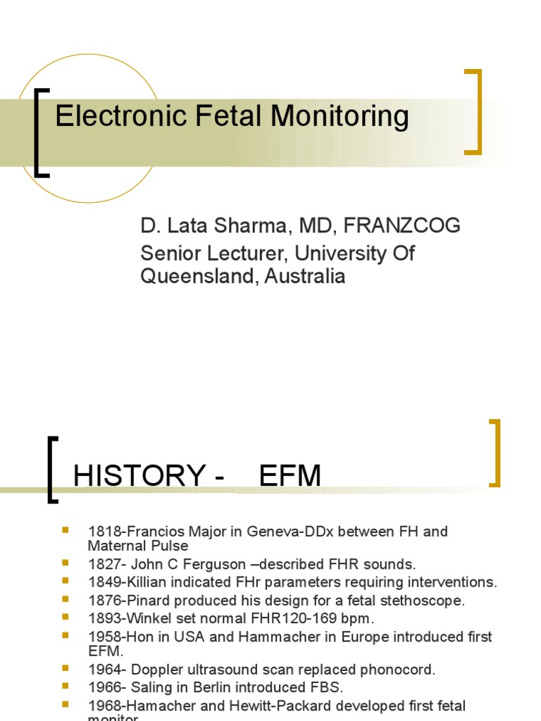 Overview of Electronic Fetal Monitoring | PDF | Wellness