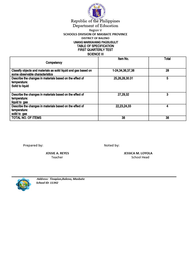 PT - Science 3 - Q1 V2 | PDF
