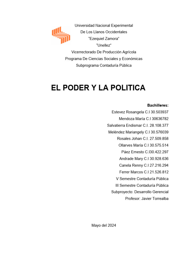 Trabajo, Poder y La Politica | PDF | Poder (social y político ...