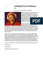 A Message of Solidarity From Archbishop Desmond Tutu