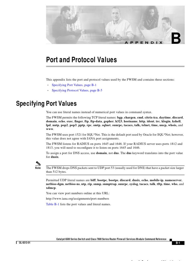 Port and Protocol Values | PDF | Internet Protocols | Port (Computer ...