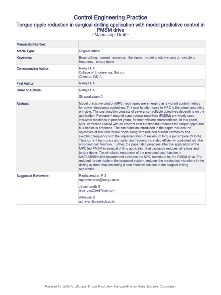 Control Engg Practice - Proof - CONENGPRAC-S-21-01244 | PDF | Loss ...