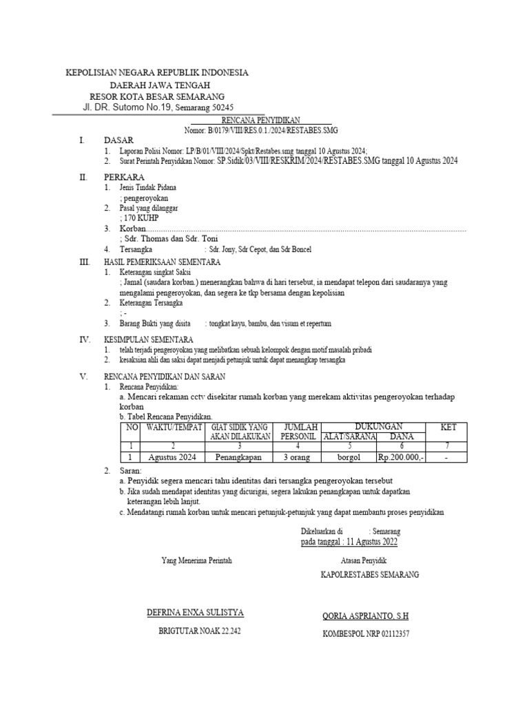 DEFRINA REN Sidik MINDIK RESKRIM | PDF