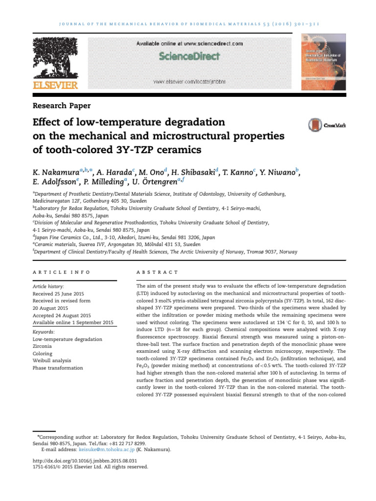 Effect of Low-Temperature Degradation On The Mechanical and ...