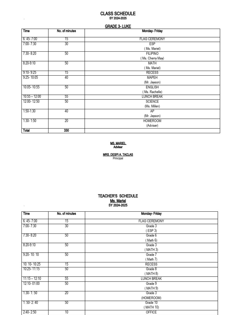 Sy 2024 2025 class program bpa pdf schools educational