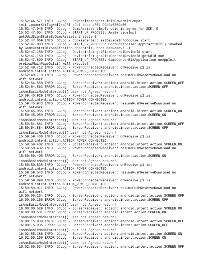 Android Screen Receiver Log Errors | PDF | Wi Fi | Wireless Networking