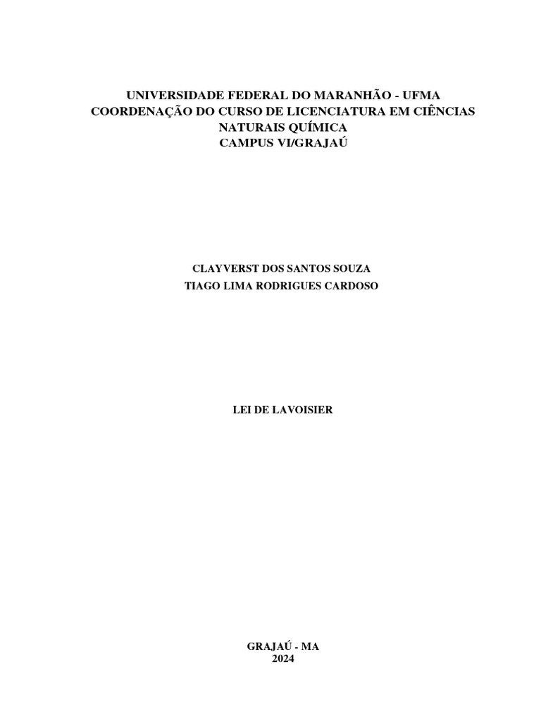 Lei de lavoisier pdf massa rea es qu micas