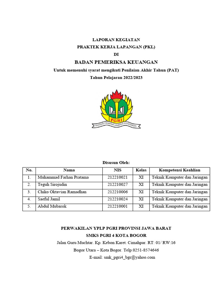 Laporan PKL BPK | PDF