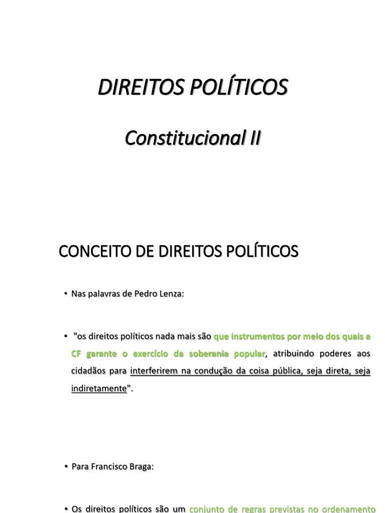 12B DIREITOS POLÍTICOS Const II | PDF | Democracia | Ideologias Políticas