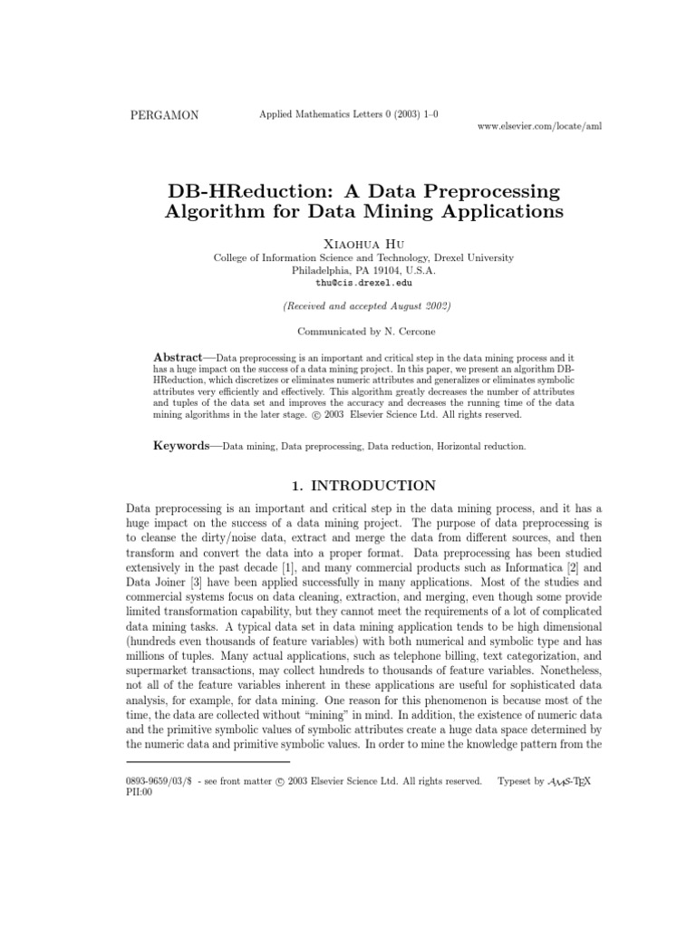 A Data Pre Processing | PDF | Algorithms | Data Mining