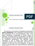 Green Marketing: Click To Edit Master Subtitle Style