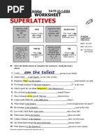 Superlatives Worksheet | PDF | English Language | Adjective
