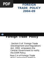 Foreign Trade Policy 2004-09