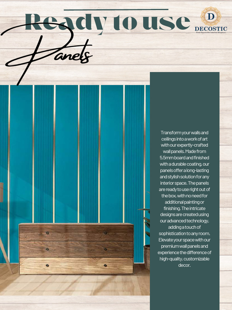 Decostic Ready to use panels | PDF | Decorative Arts | Architectural Design