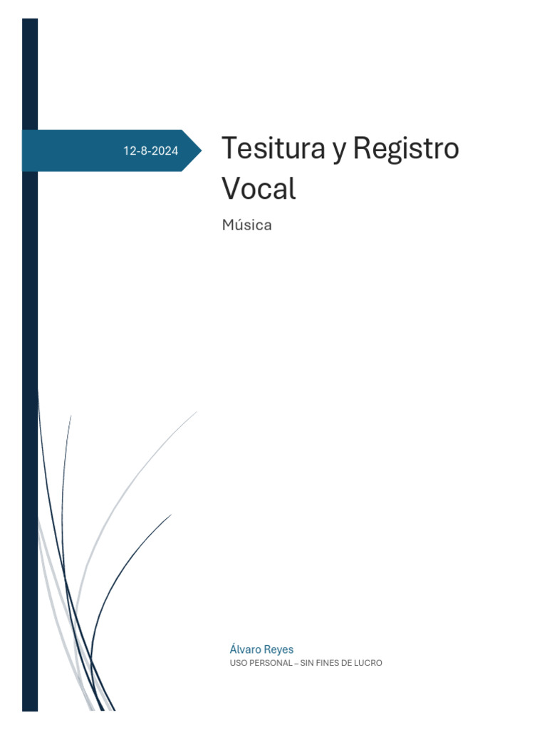 Tesitura y Registro Vocal en La Música | PDF | Música vocal | Canto