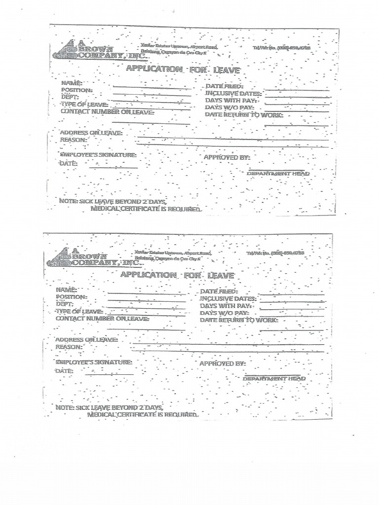 Leave Form | PDF
