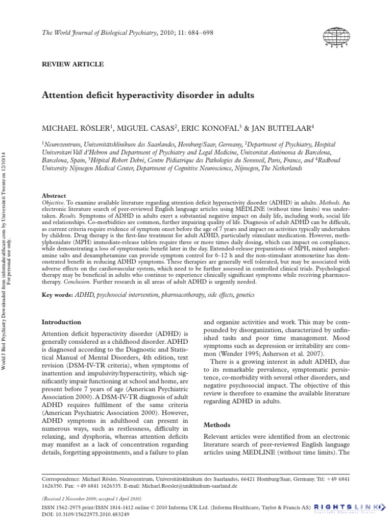 Adult ADHD: Diagnosis and Treatment Insights | PDF | Attention Deficit ...