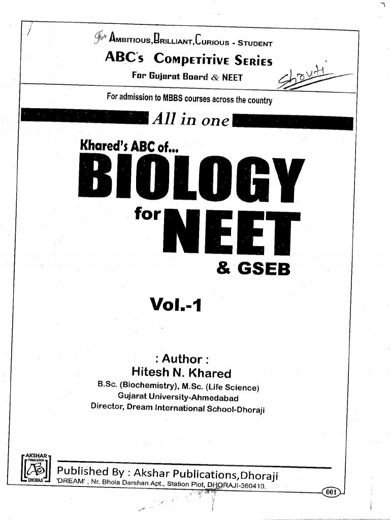 Khared's ABC of Biology - Volume 1-1 | PDF