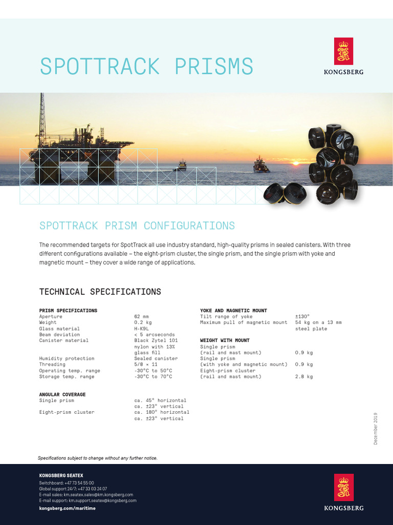 Datasheet Spottrackprisms | PDF